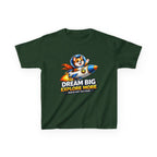 Kids Tee — "Dream Big Explore More" Rocket Dog Space Graphic