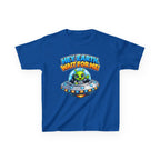 Kidxtr™ Kids Space T-Shirt — 'Hey Earth, Wait For Me!' Alien Spaceship Graphic Tee