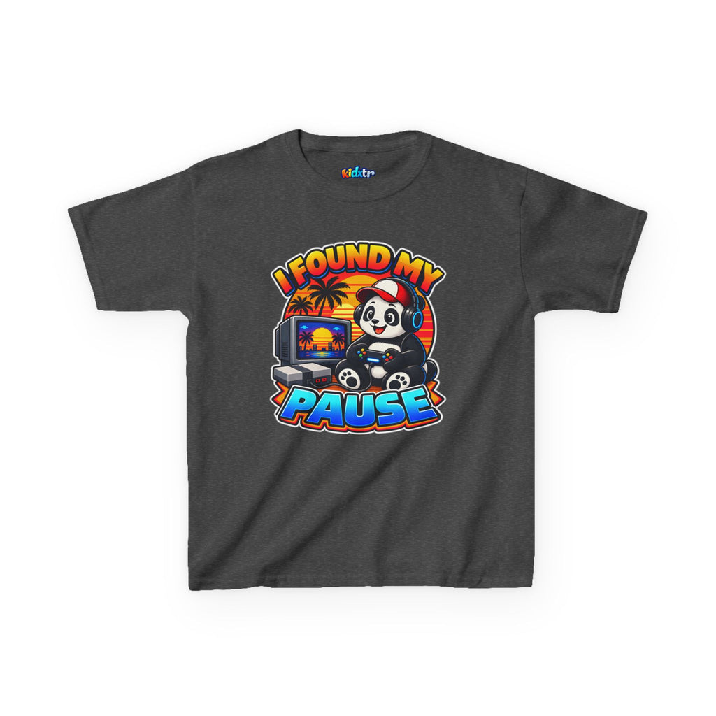 Kidxtr™ Kids Gamer T-Shirt — 'I Found My Pause' Gaming Graphic Tee