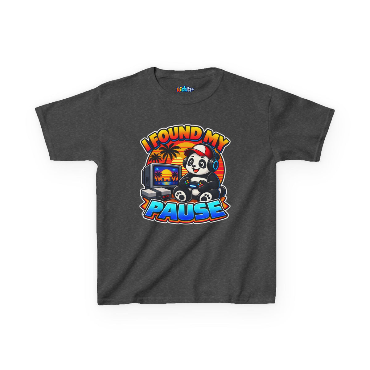 Kidxtr™ Kids Gamer T-Shirt — 'I Found My Pause' Gaming Graphic Tee