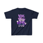 Kids Fox T-Shirt — 'School Besties' Purple Foxes Graphic Tee