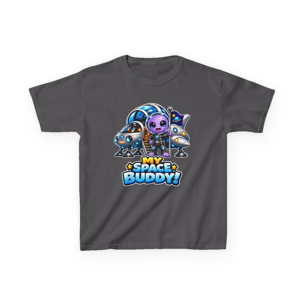 Kidxtr™ Kids Space T-Shirt — 'My Space Buddy' Alien Rocket Graphic Tee