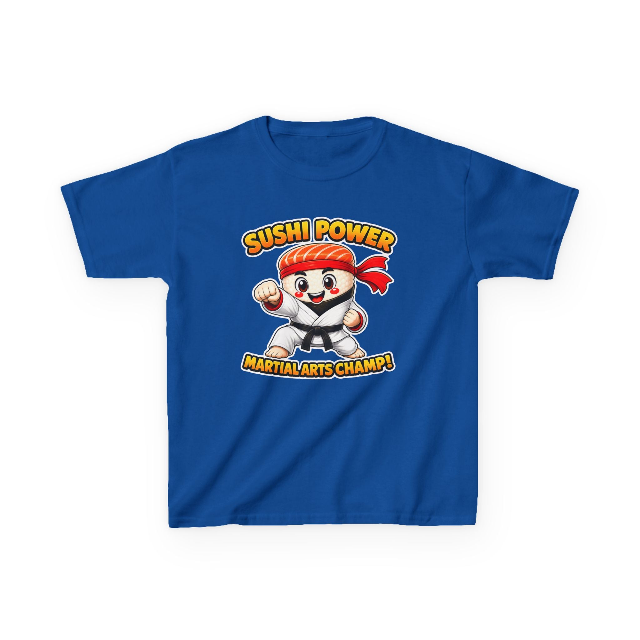 Kids Martial Arts T-Shirt — 'Sushi Power' Karate Champion Graphic Tee
