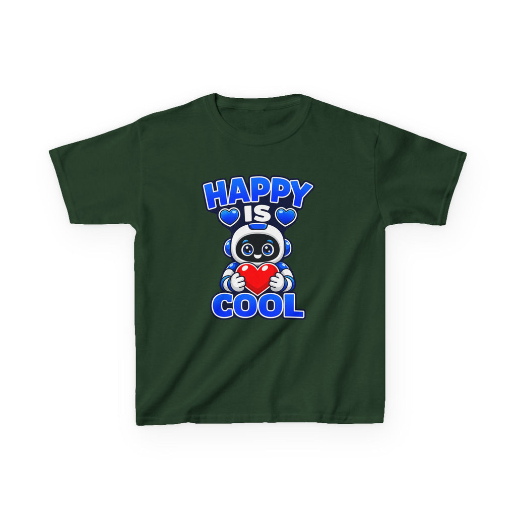 Kids Panda T-Shirt — 'Happy Is Cool' Heart Graphic Tee