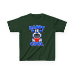 Kids Panda T-Shirt — 'Happy Is Cool' Heart Graphic Tee