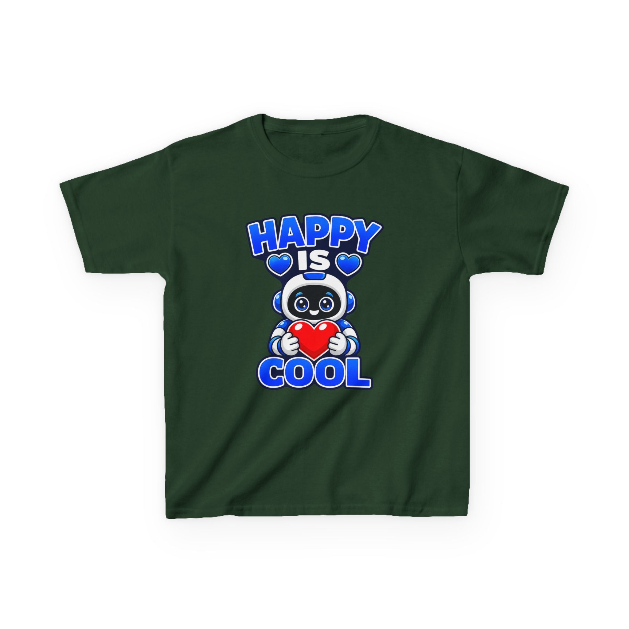 Kids Panda T-Shirt — 'Happy Is Cool' Heart Graphic Tee