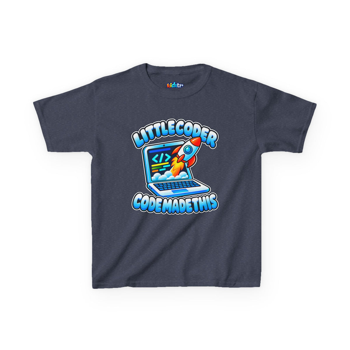Kidxtr™ Kids Coder T-Shirt — 'Code Made This' Little Coder Tech Graphic Tee