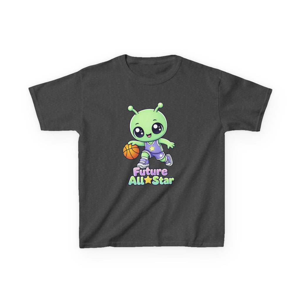 Kids Alien T-Shirt — 'Future All-Star' Alien Basketball Graphic Tee