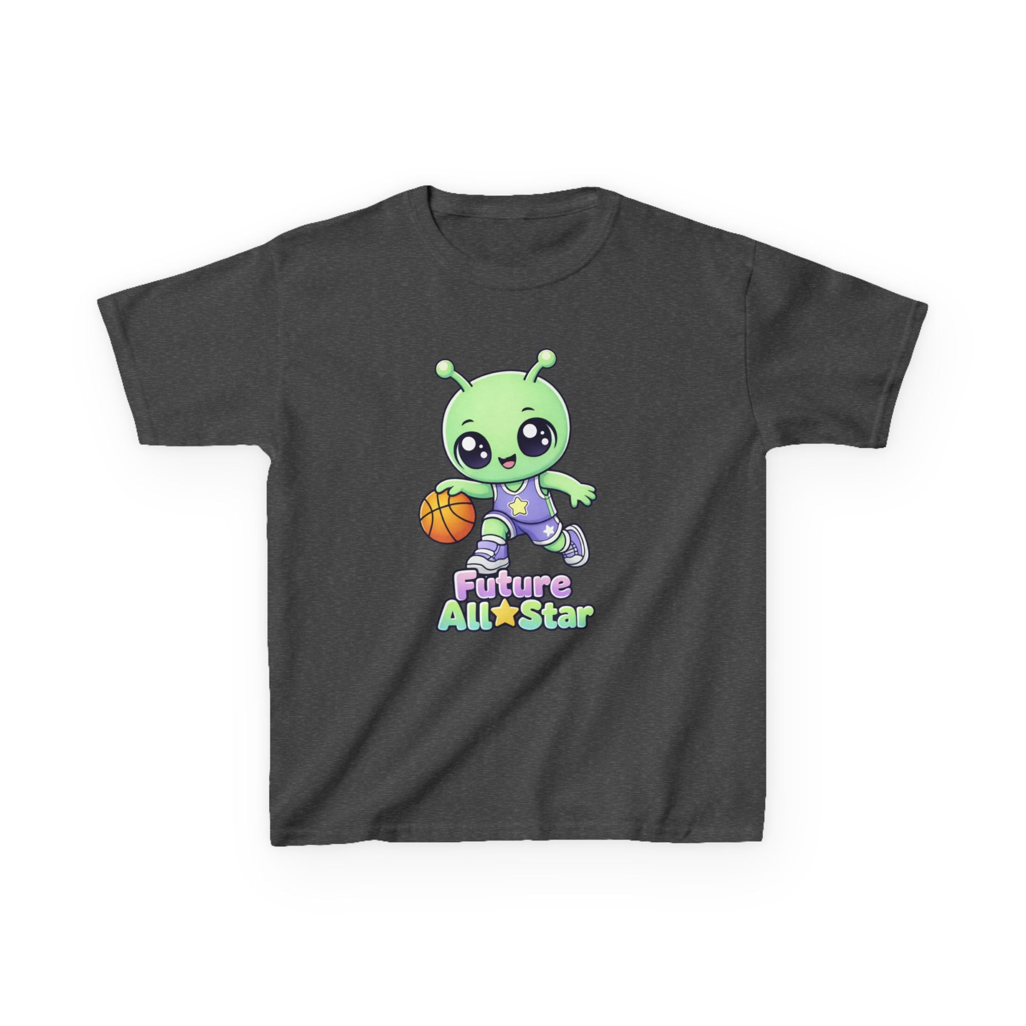 Kids Alien T-Shirt — 'Future All-Star' Alien Basketball Graphic Tee