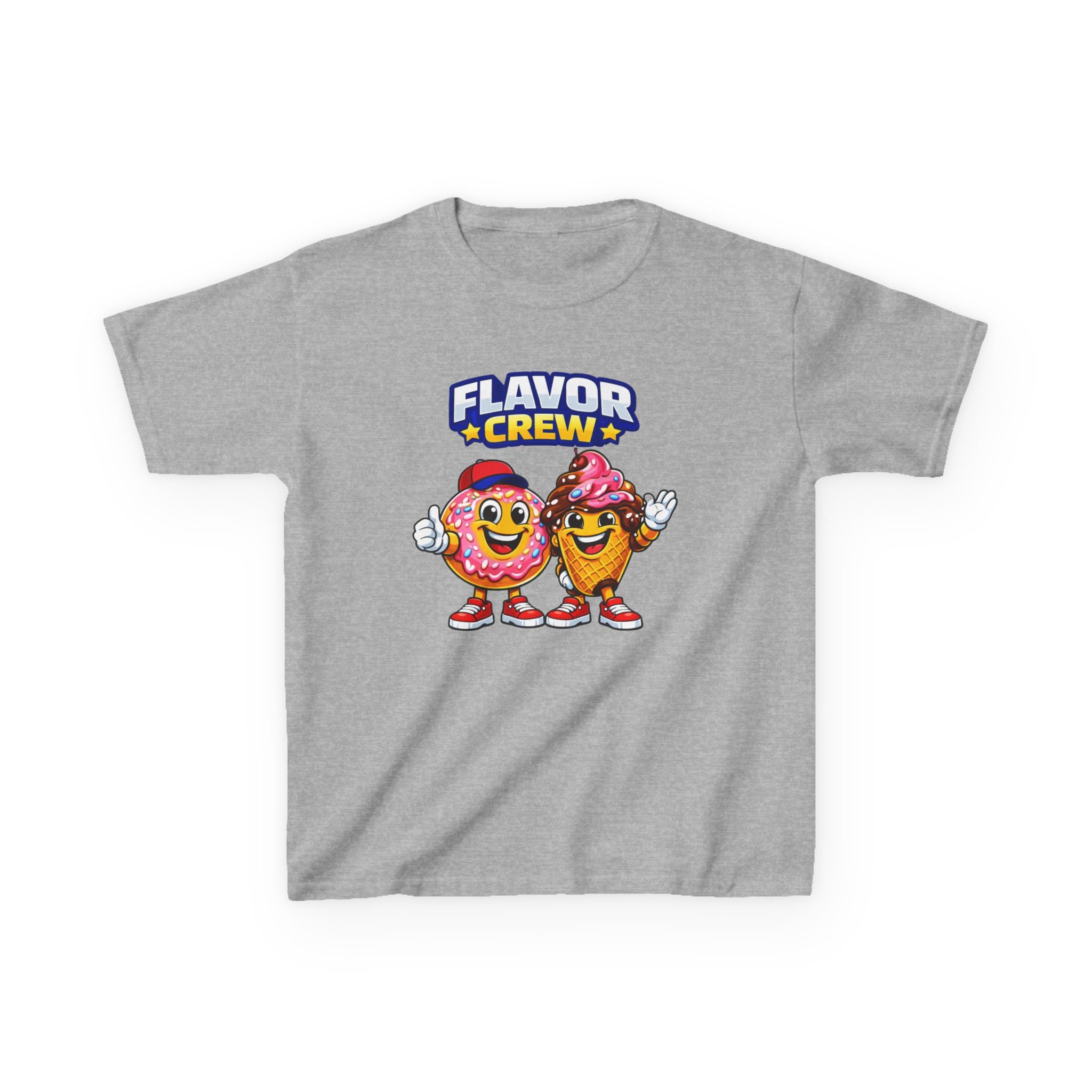 Kids Food T-Shirt — 'Flavor Crew' Donut & Ice Cream Graphic Tee