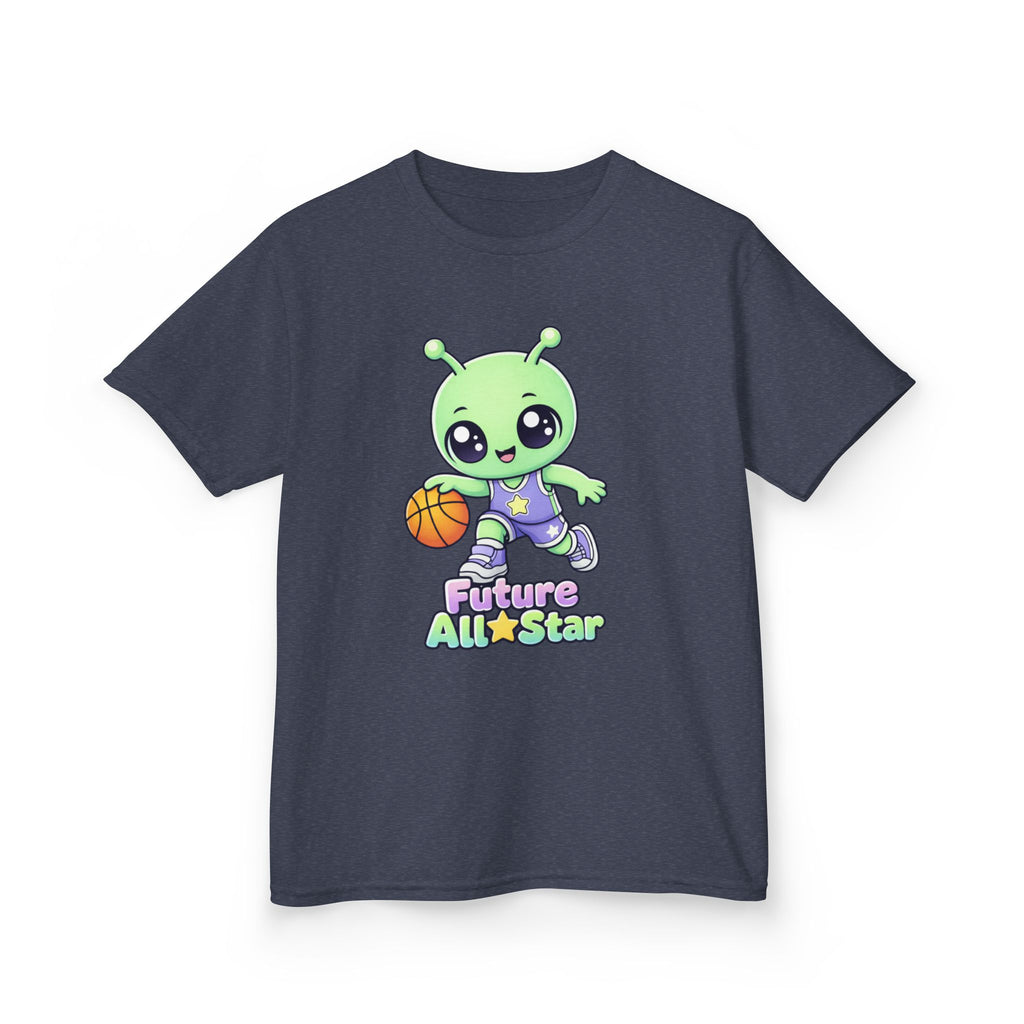 Kids Alien T-Shirt — 'Future All-Star' Alien Basketball Graphic Tee