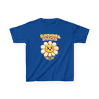 Kids Sunshine T-Shirt — 'Sunshine & Snacks' Smiling Daisy Graphic Tee