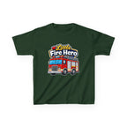 Kids Firefighter T-Shirt — 'Little Fire Hero' Firetruck Graphic Tee