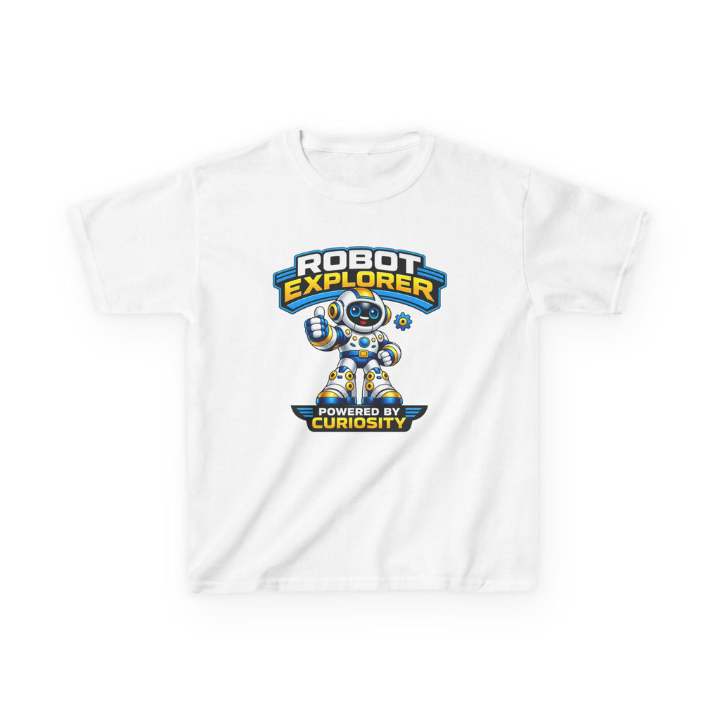 Robot Explorer Kids T‑Shirt — "Powered by Curiosity" Space Robot Tee