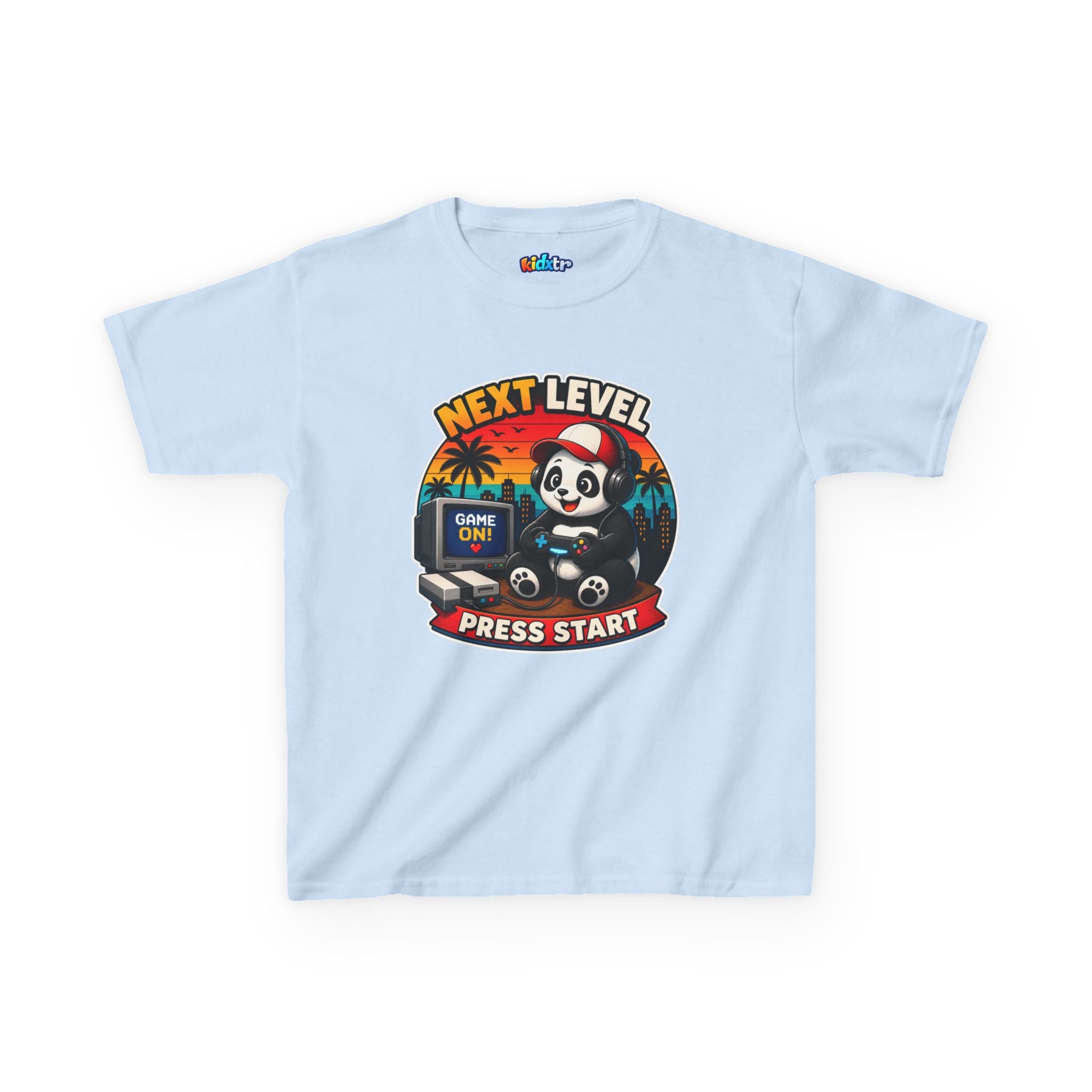 Kidxtr™ Kids Gamer T-Shirt — 'Press Start' Retro Gaming Graphic Tee