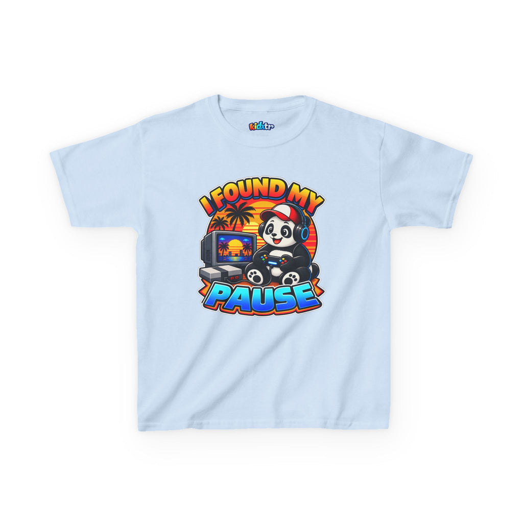 Kidxtr™ Kids Gamer T-Shirt — 'I Found My Pause' Gaming Graphic Tee