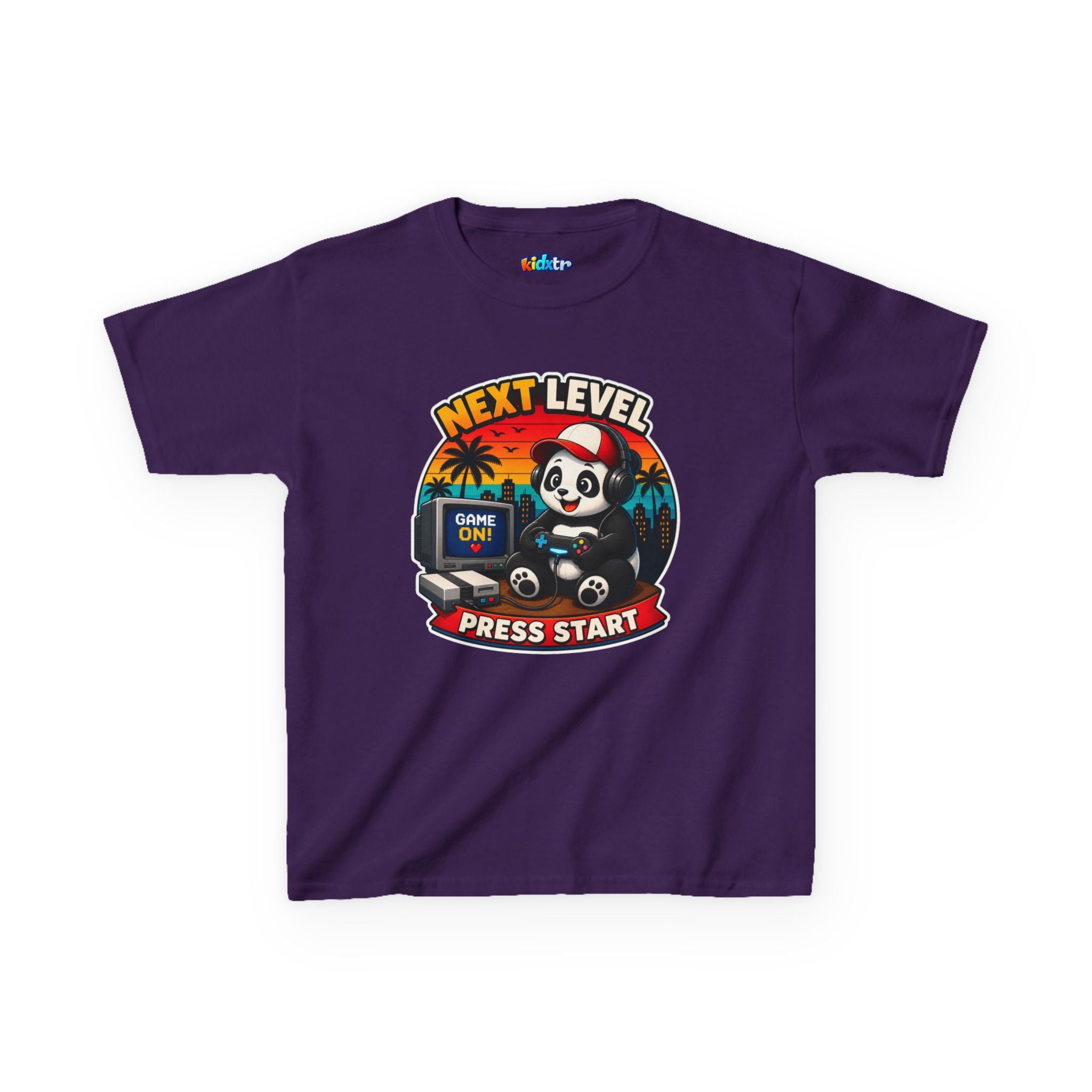 Kidxtr™ Kids Gamer T-Shirt — 'Press Start' Retro Gaming Graphic Tee
