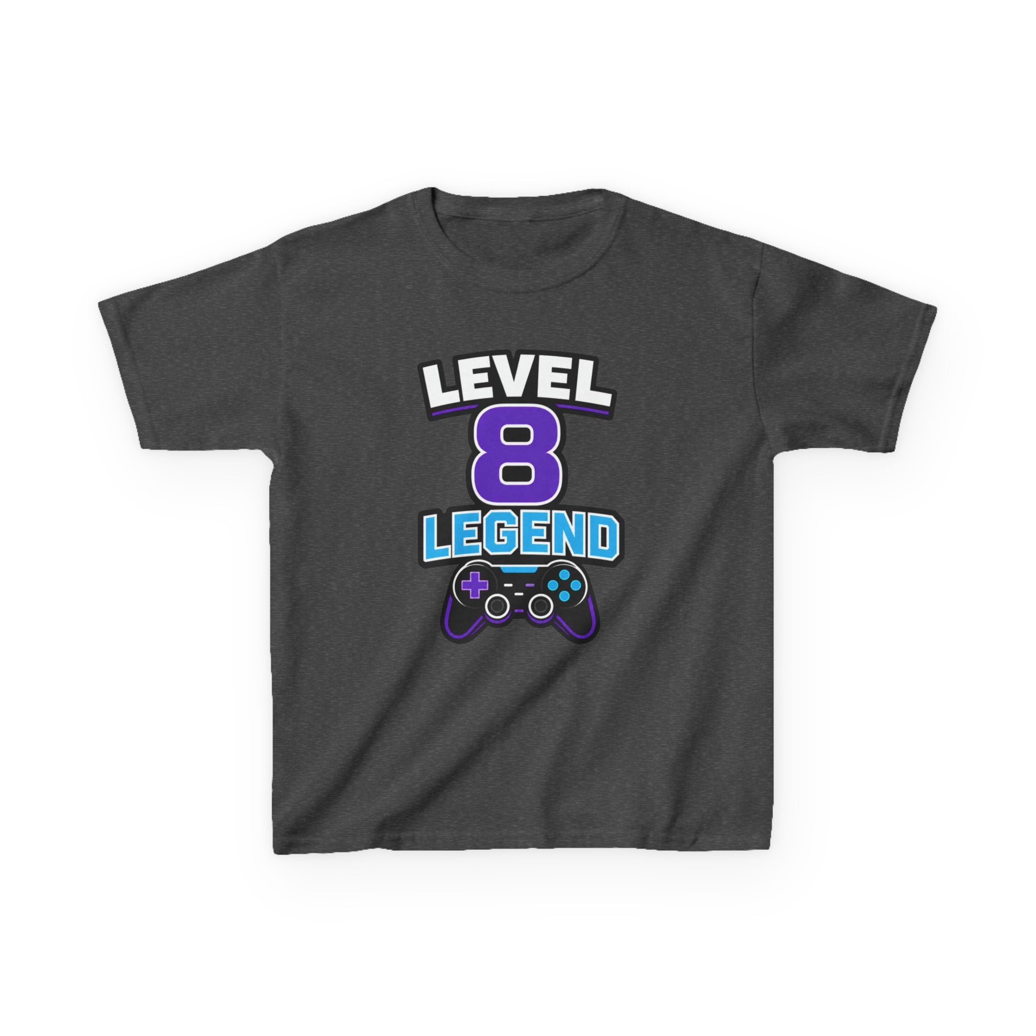 Kids Gaming T-Shirt — 'Level 8 Legend' Gamer Graphic Tee
