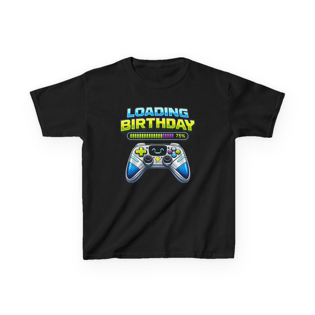 Kids Loading Birthday T-Shirt — 'Loading Birthday' Video Game Controller Graphic Tee