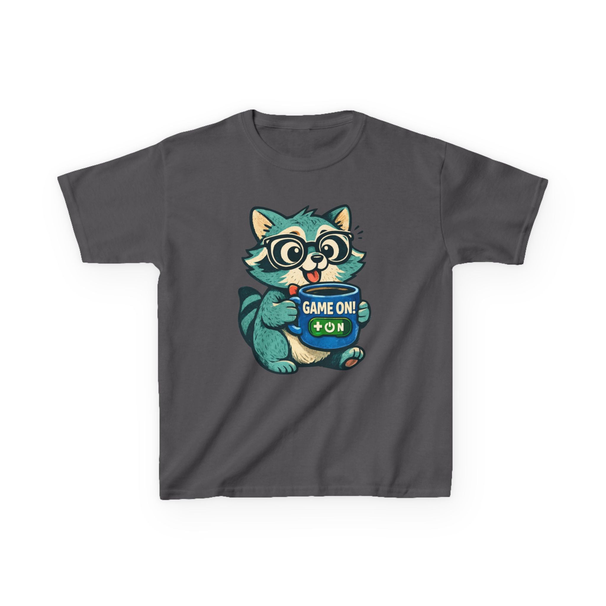Raccoon Gamer - Kids T Shirt