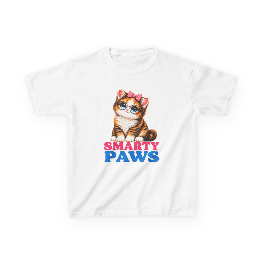 Smarty Paws Kids T-Shirt — Cute Kitten Graphic Tee for Children