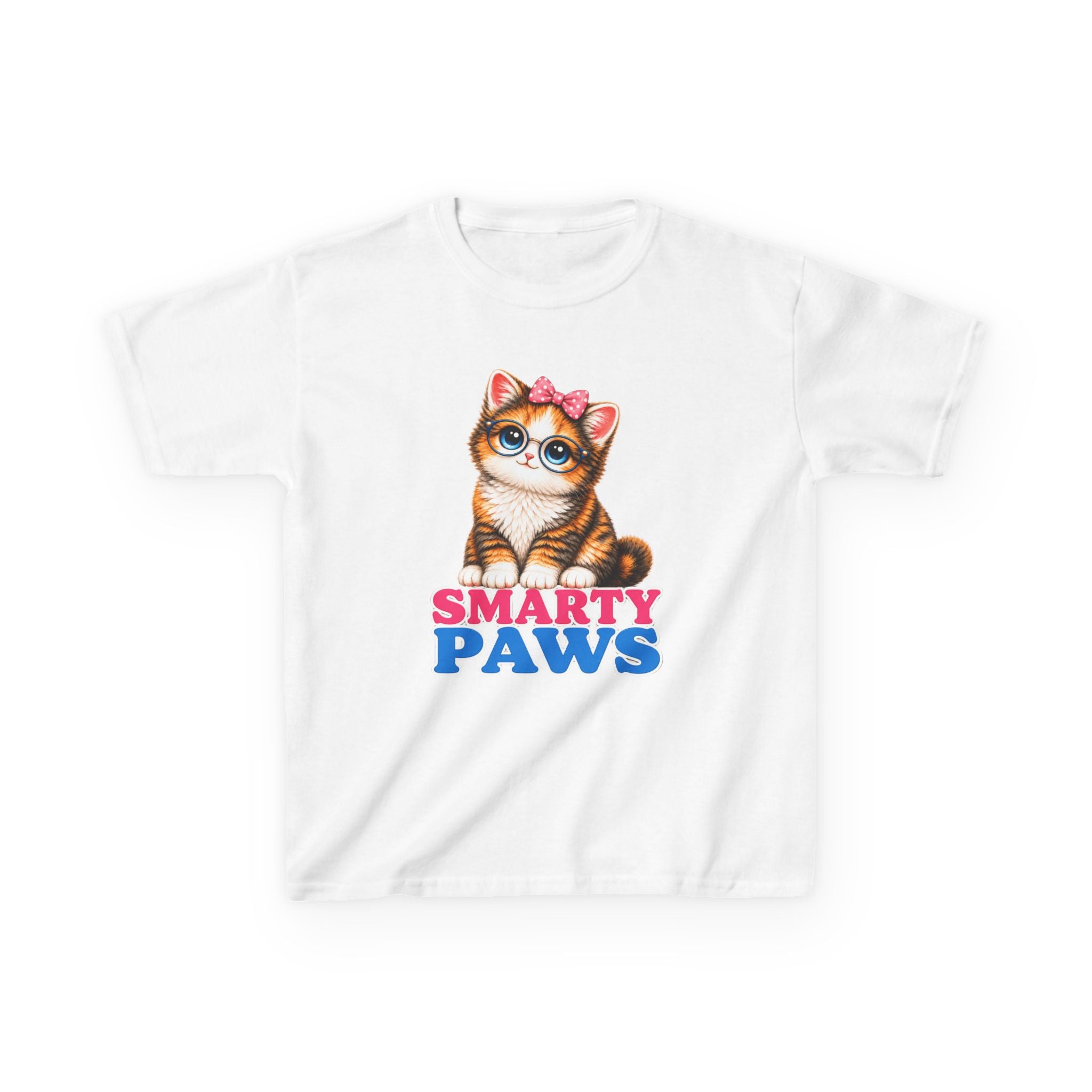 Smarty Paws Kids T-Shirt — Cute Kitten Graphic Tee for Children