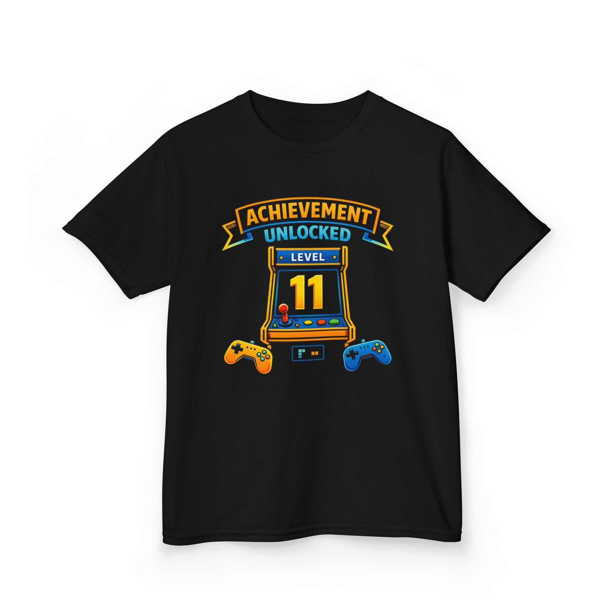 Kids Birthday T-Shirt — 'Birthday Champ' Level 11 Unlocked Gamer Graphic Tee