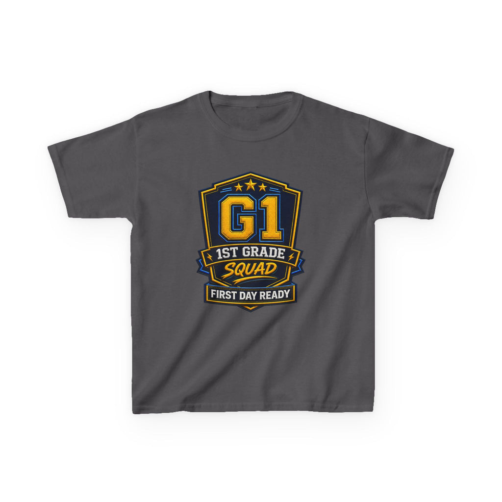 Kids 1st Grade T-Shirt — 'G1 First Day Ready' Back-to-School Graphic Tee