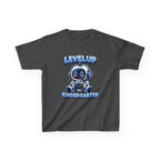 Level Up Kindergarten Robot Kids T‑Shirt — Back to School Shirt for Boys & Girls