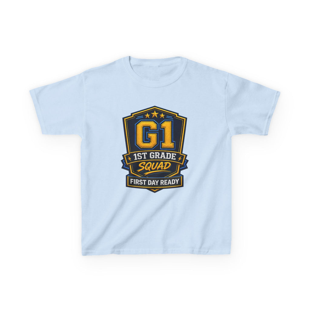 Kids 1st Grade T-Shirt — 'G1 First Day Ready' Back-to-School Graphic Tee