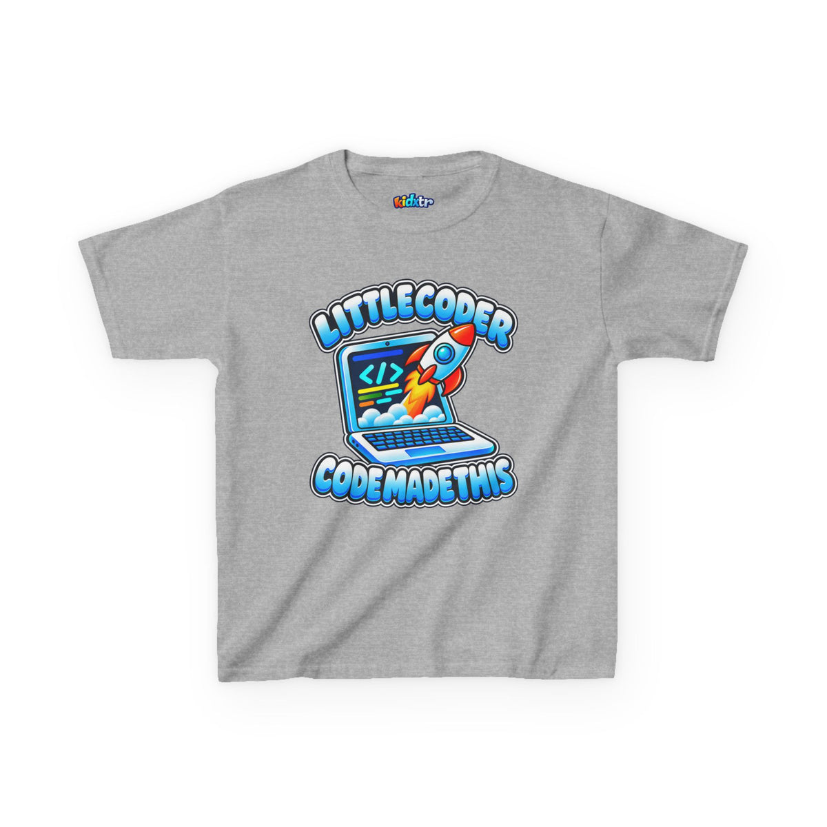 Kidxtr™ Kids Coder T-Shirt — 'Code Made This' Little Coder Tech Graphic Tee