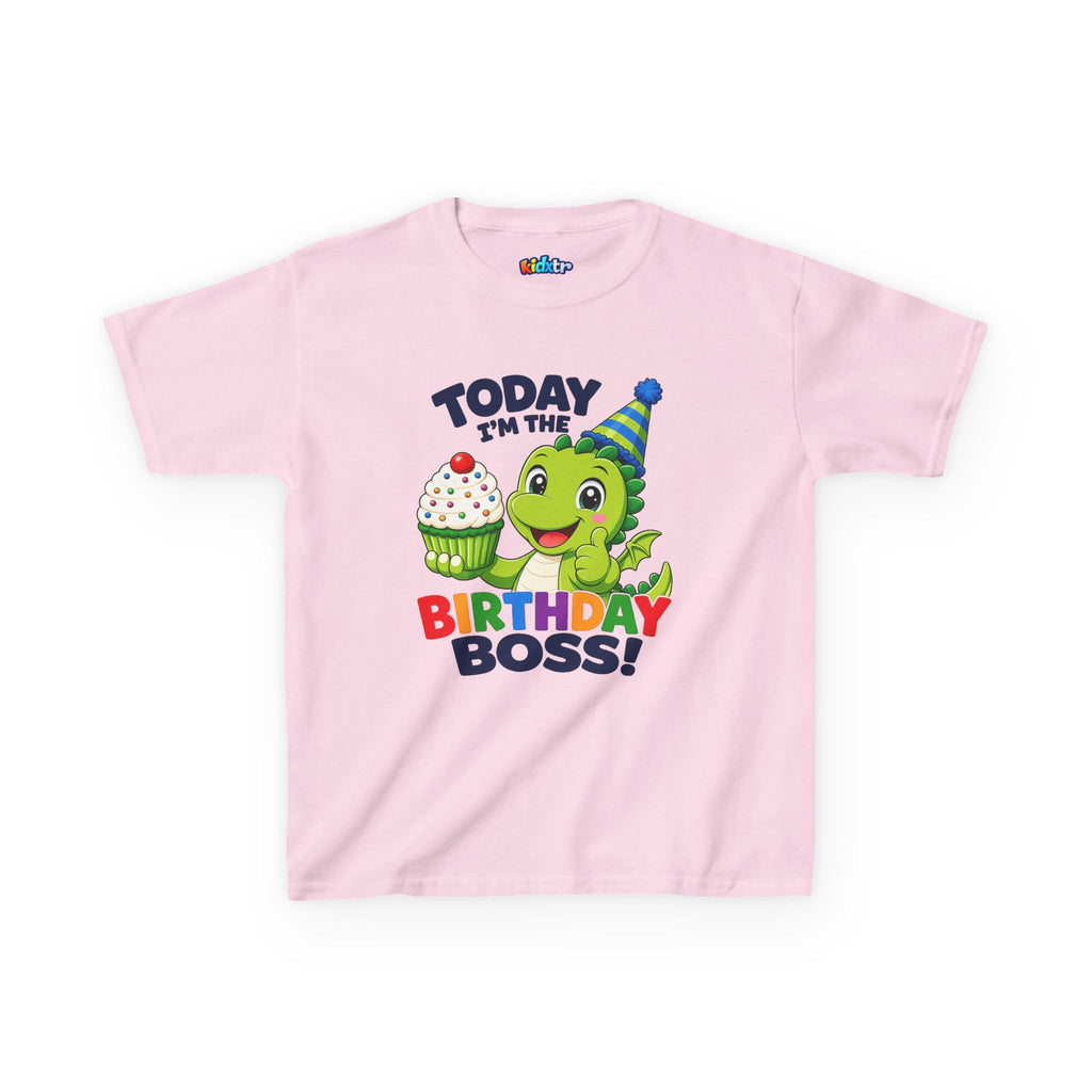 Kidxtr™ Kids Birthday T-Shirt — 'Today I’m the Birthday Boss' Party Turtle Graphic Tee
