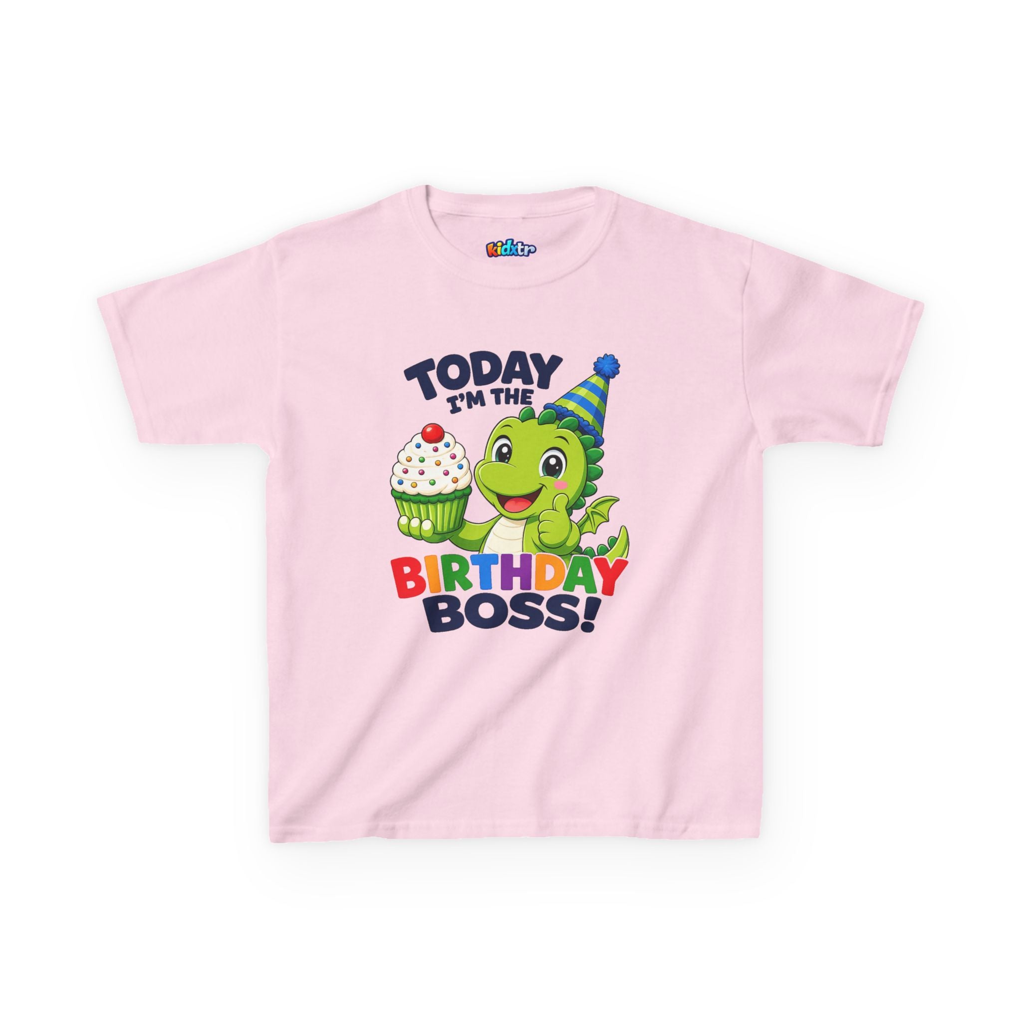 Kidxtr™ Kids Birthday T-Shirt — 'Today I’m the Birthday Boss' Party Turtle Graphic Tee