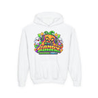 Kidxtr™ Kids Halloween Hoodie — 'Candy Power 100%' Gamer Pumpkin Graphic Hoodie