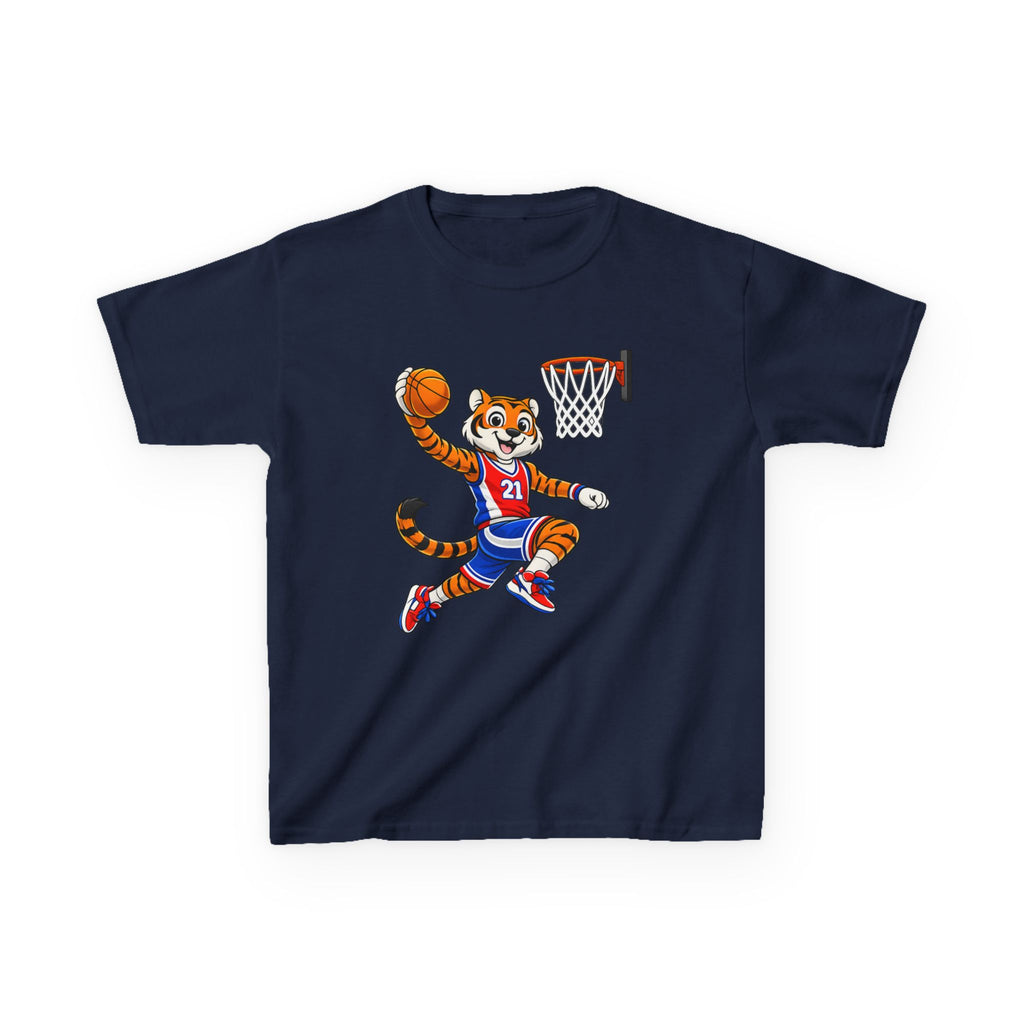 Kids Basketball Tiger T-Shirt – Dunking Tiger Graphic Tee