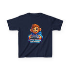Kids Monkey T-Shirt — 'Little Gamer Big Wins!' Cartoon Monkey Gamer Graphic Tee