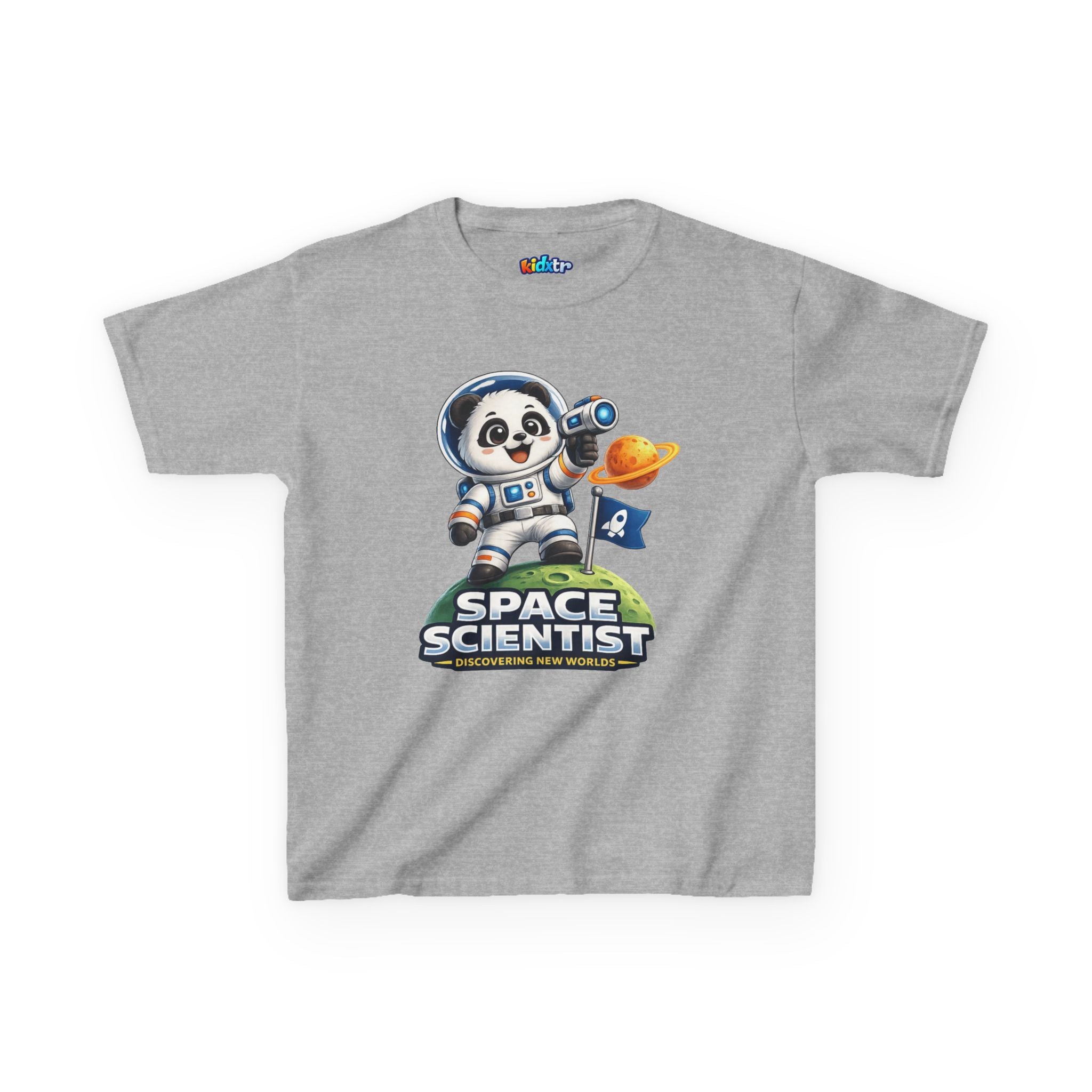 Kidxtr™ Kids Space T-Shirt — 'Space Scientist' Panda Astronaut Graphic Tee