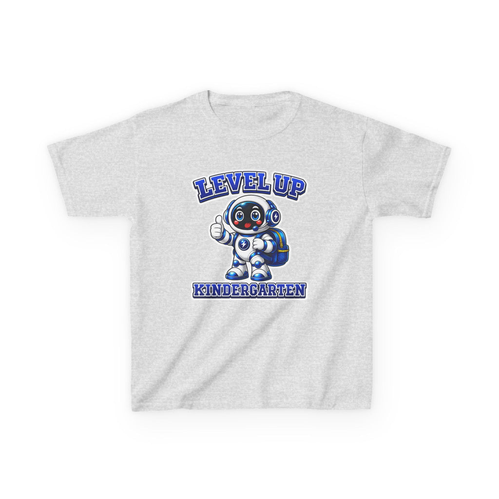 Kids Level Up Kindergarten T-Shirt — 'Level Up Kindergarten' Robot First Day Graphic Tee