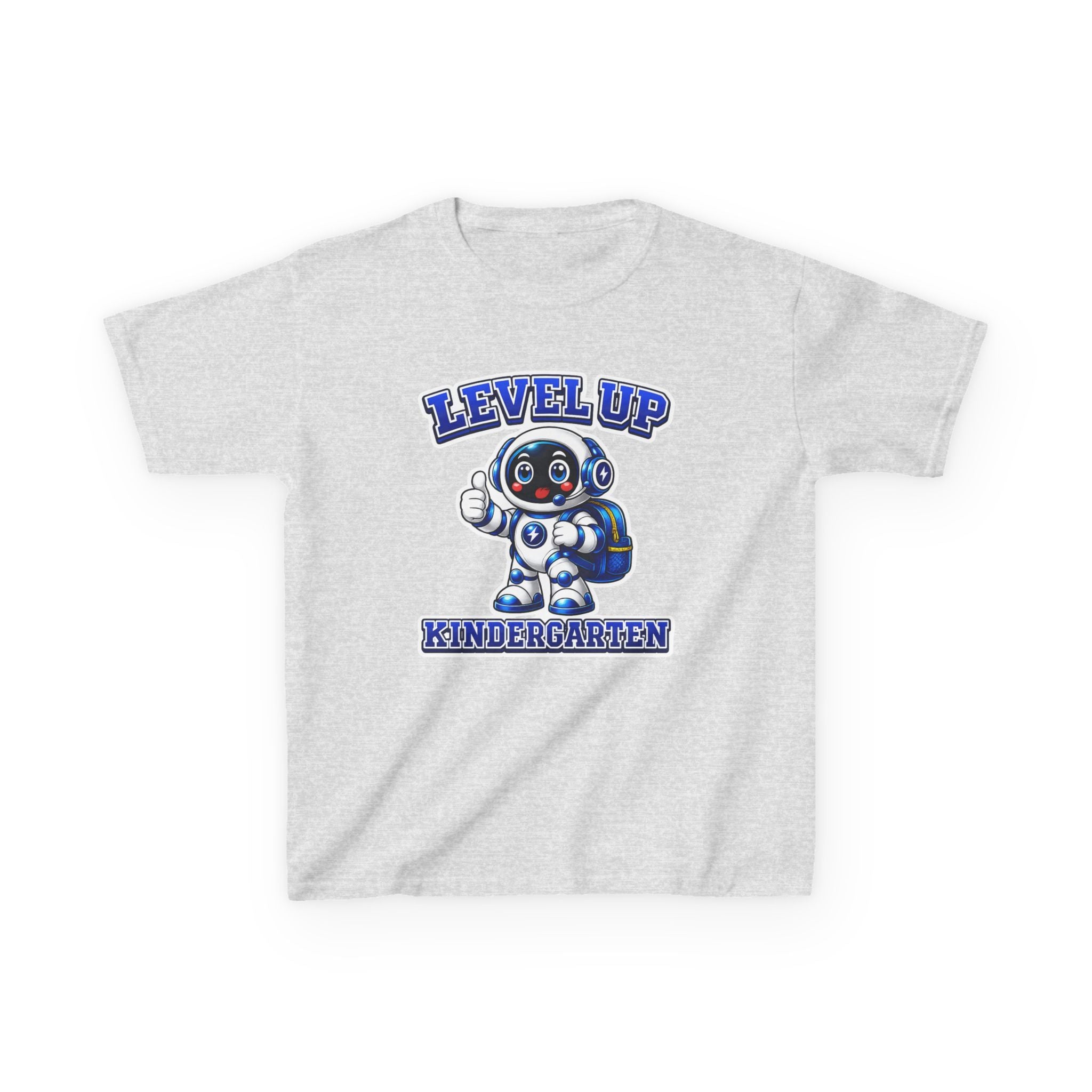 Kids Level Up Kindergarten T-Shirt — 'Level Up Kindergarten' Robot First Day Graphic Tee