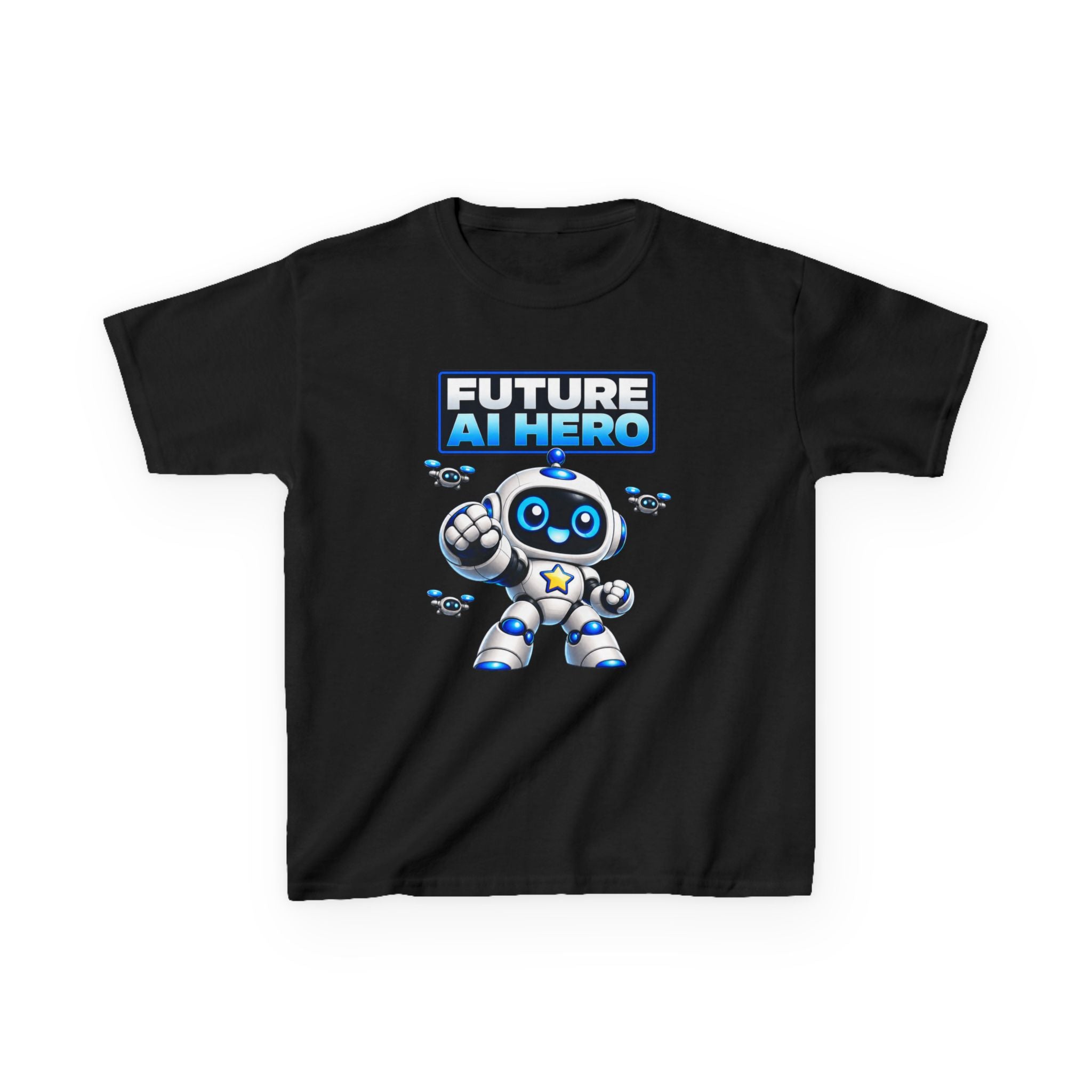 Kids Robot T-Shirt — 'Future AI Hero' Cute Robot STEM Graphic Tee