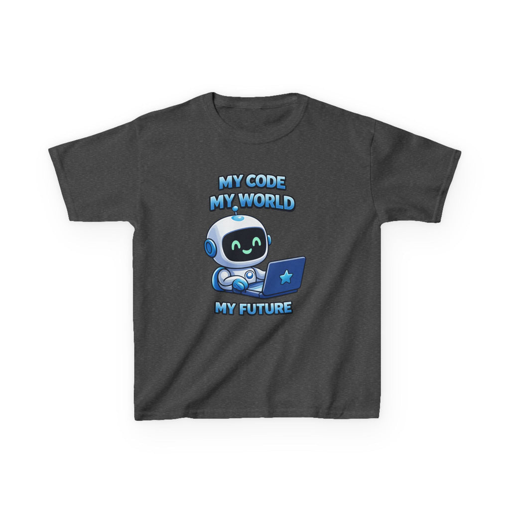 Kids Coding T-Shirt – My Code My World Graphic Tee