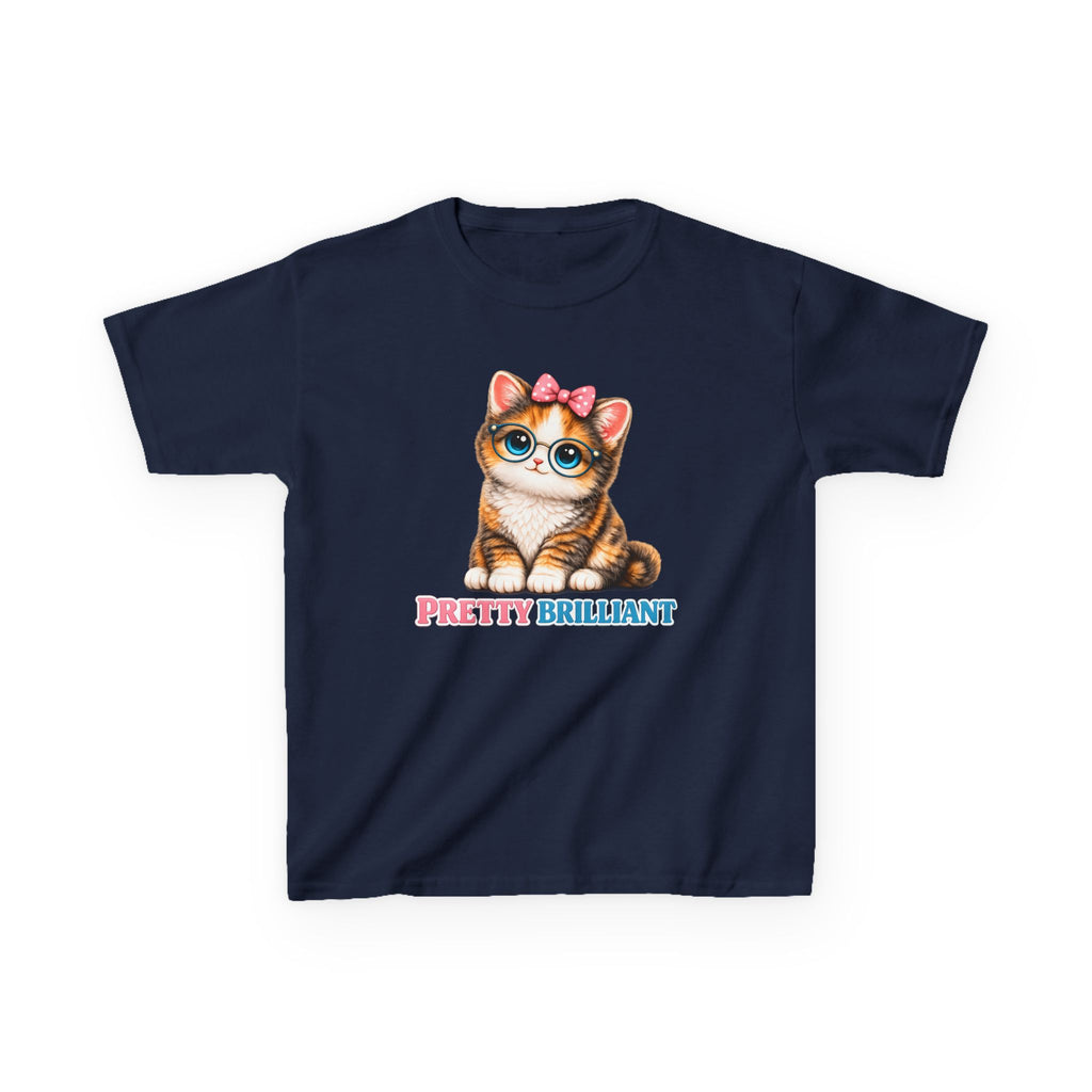 Kids Cat T-Shirt — 'Pretty Brilliant' Cute Cat Graphic Tee
