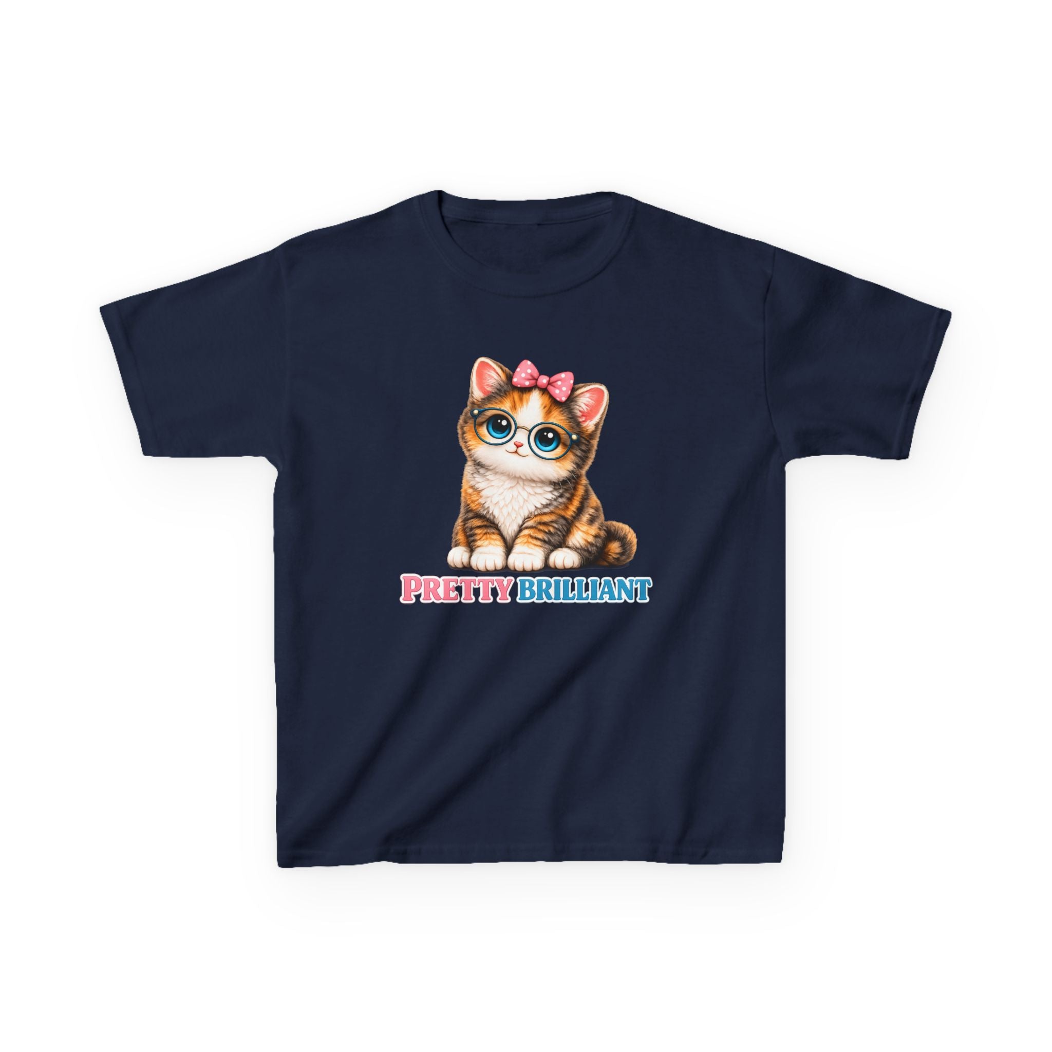 Kids Cat T-Shirt — 'Pretty Brilliant' Cute Cat Graphic Tee