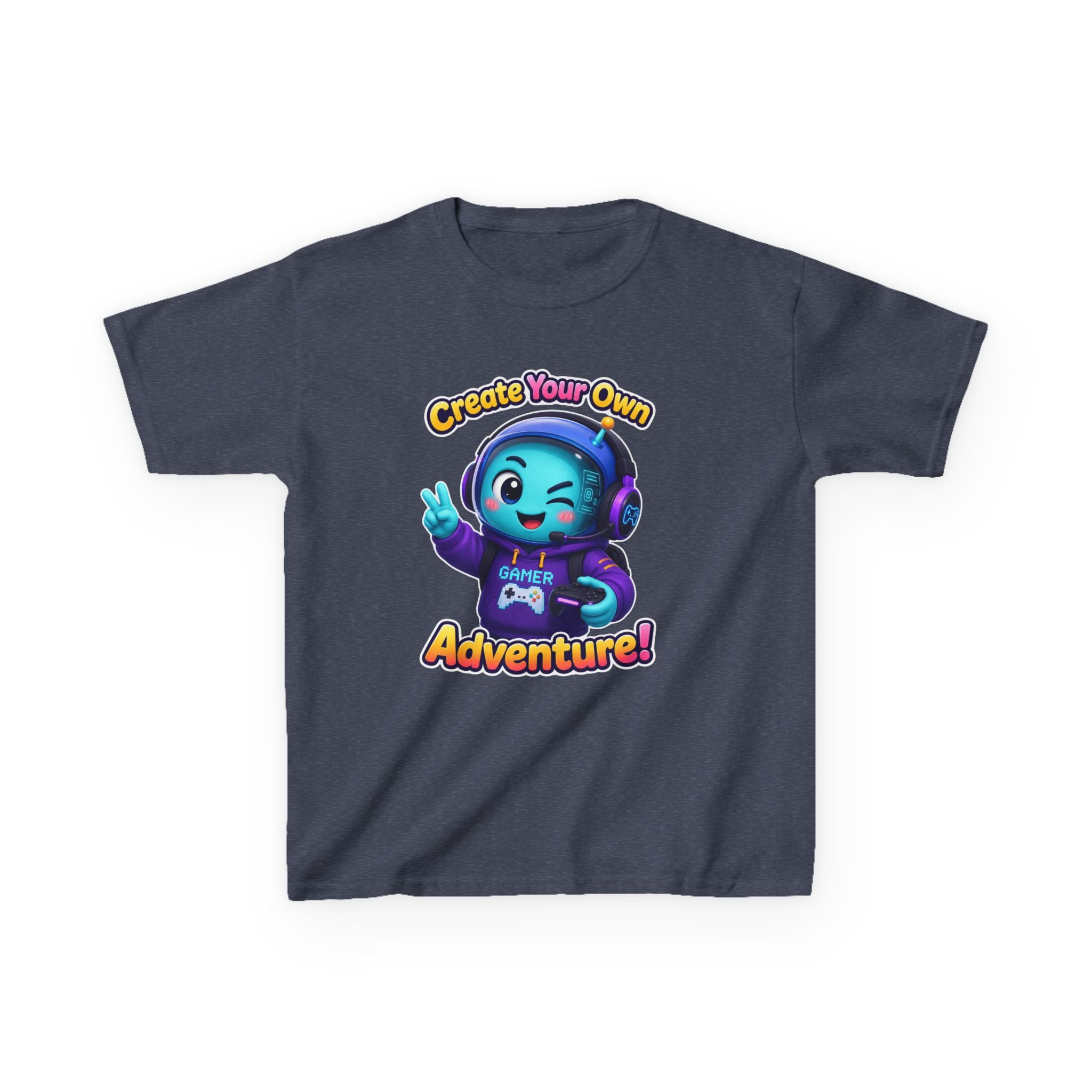 Kids Adventure T-Shirt — 'Create Your Own Adventure' Cute Alien Gamer Graphic Tee
