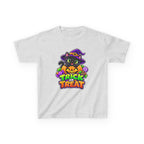 Kidxtr™ Kids Halloween T-Shirt — 'Trick or Treat' Black Cat in Pumpkin Graphic Tee