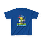 Kids Coding T-Shirt — 'Coding Creator' Cute Monkey Programmer Graphic Tee