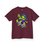 Kidxtr™ Kids Alien T-Shirt — Alien Skateboarding Graphic Tee