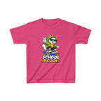 Kids School T-Shirt — 'School Is Cool' Skateboard Cat Graphic Tee