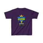Kids Birthday T-Shirt — 'Birthday Champ' Level 7 Unlocked Gamer Graphic Tee