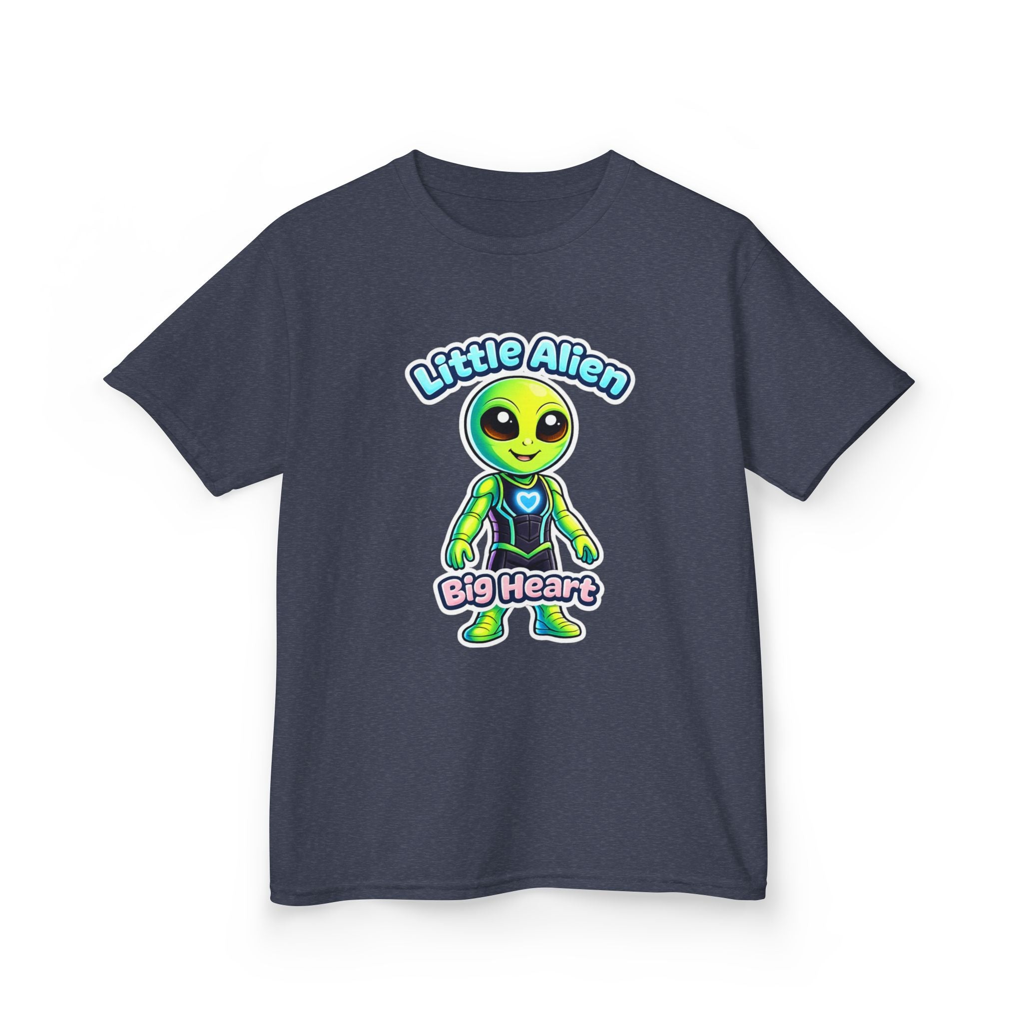 Kids Alien T-Shirt — 'Little Alien, Big Heart' Cute Space Graphic Tee
